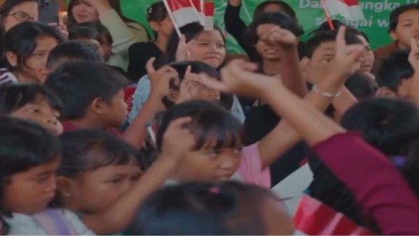 Anak-anak berkumpul di HUT RI (akun IG Kemenppa)
